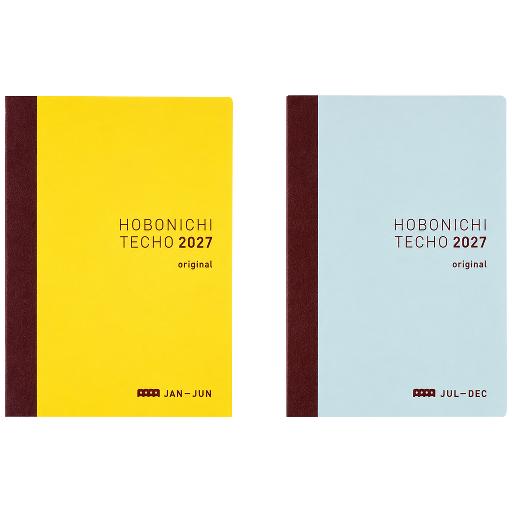 Hobonichi Techo 2027 Japanese Original Avec Refill Books - A6 (Daily 6-month x 2 book set - January Start - Monday Start)-Pen Boutique Ltd