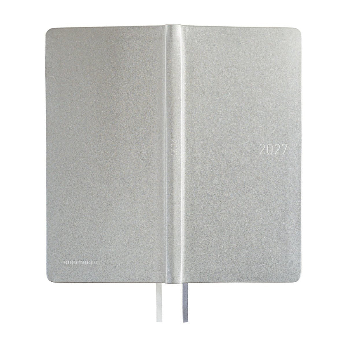 Hobonichi 2027 Light Hardcover English Book - Leather: Noble Silver - Tall & Slim (Weeks - January Start) - Pen Boutique Ltd