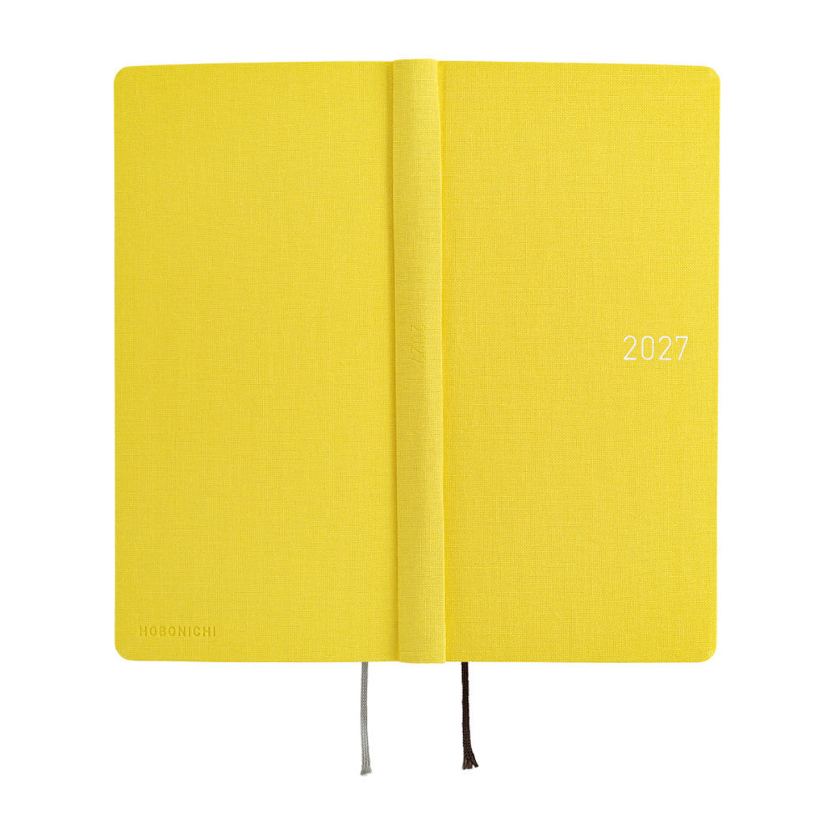 Hobonichi 2027 Mega Light Hard Cover English Book - Colors: Canaria Yellow -Tall & Slim (Weeks - January Start)