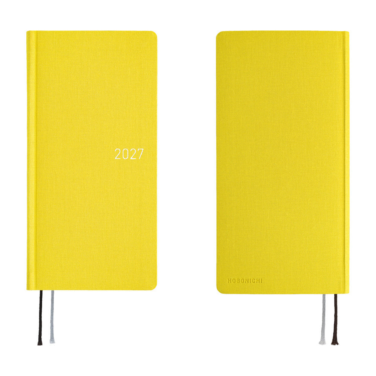 Hobonichi 2027 Mega Light Hard Cover English Book - Colors: Canaria Yellow -Tall & Slim (Weeks - January Start)