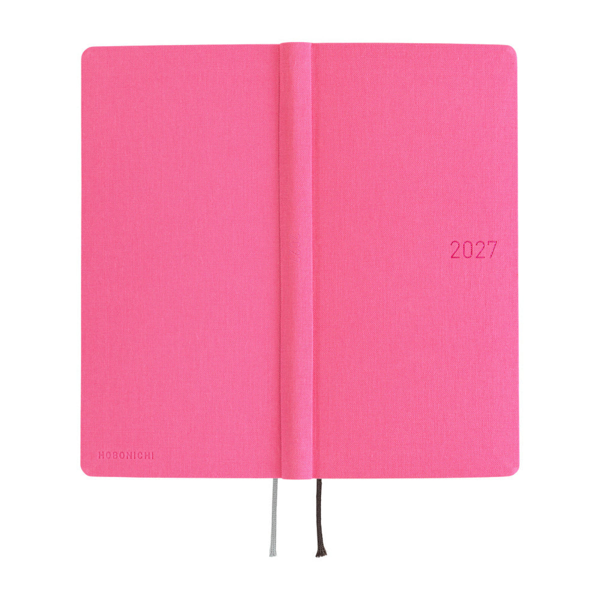 Hobonichi 2027 Mega Light Hard Cover English Book - Colors: Pink Sapphire - Tall & Slim (Weeks - January Start)