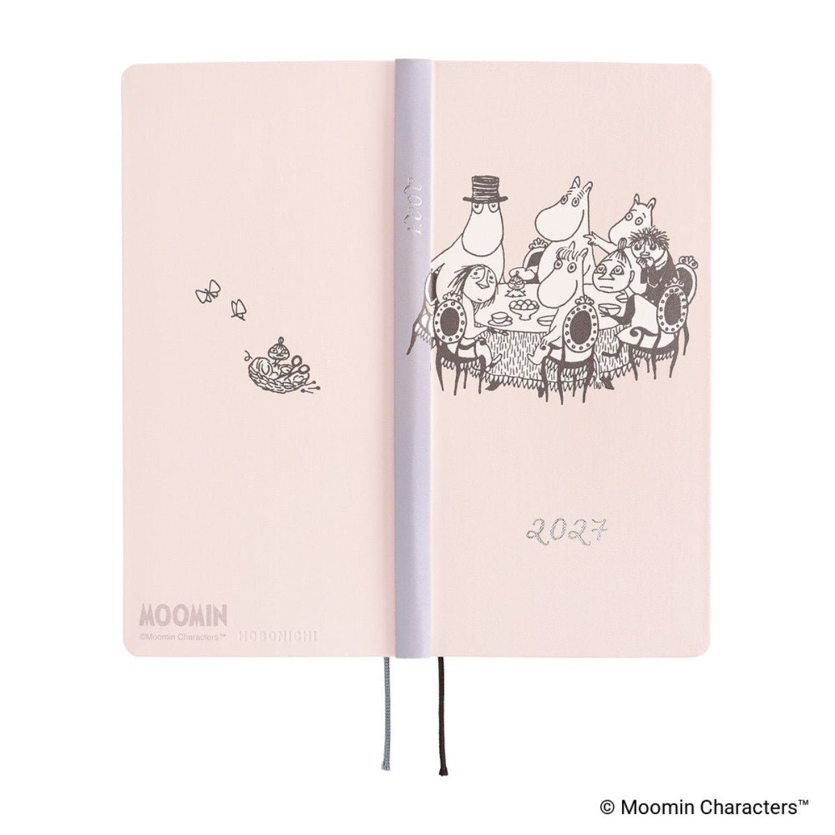 Hobonichi 2027 Light Hardcover Book - Moomin: At the Table - Tall & Slim (Weeks - January Start) - Pen Boutique Ltd