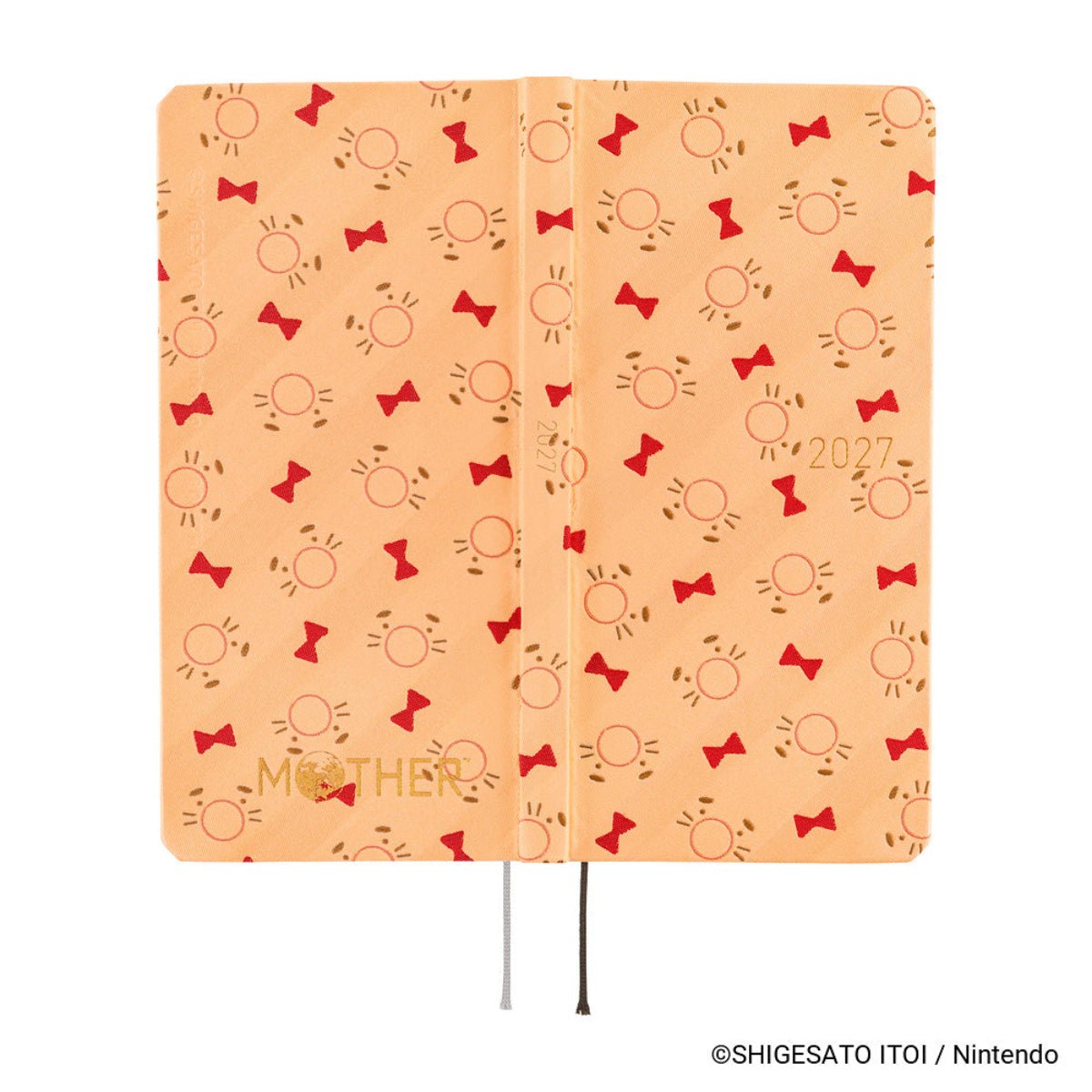 Hobonichi 2027 Light Hard Cover English Book - MOTHER: Mr. Saturn Pattern - Tall & Slim (Weeks - January Start) - Pen Boutique Ltd