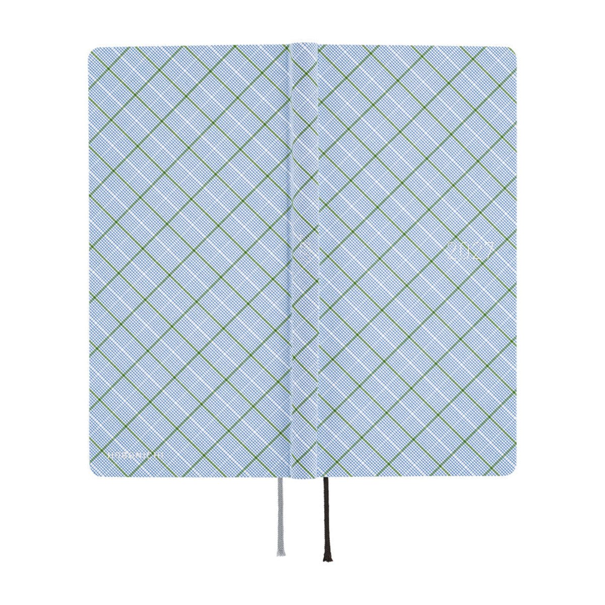 Hobonichi 2027 Light Hard Cover English Book - Shirt Fabric: Graph Plaid - Tall & Slim (Weeks - January Start) - Pen Boutique Ltd