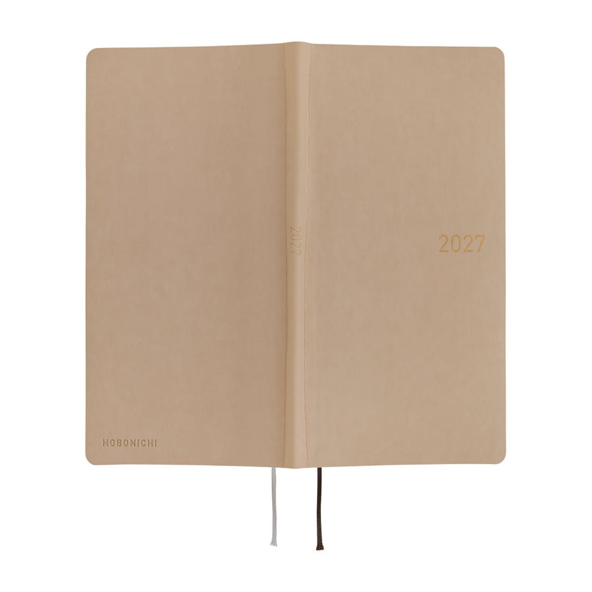 Hobonichi 2027 Light Hardcover English Book - Smooth: Cafe au Lait - Tall & Slim (Weeks - January Start) - Pen Boutique Ltd