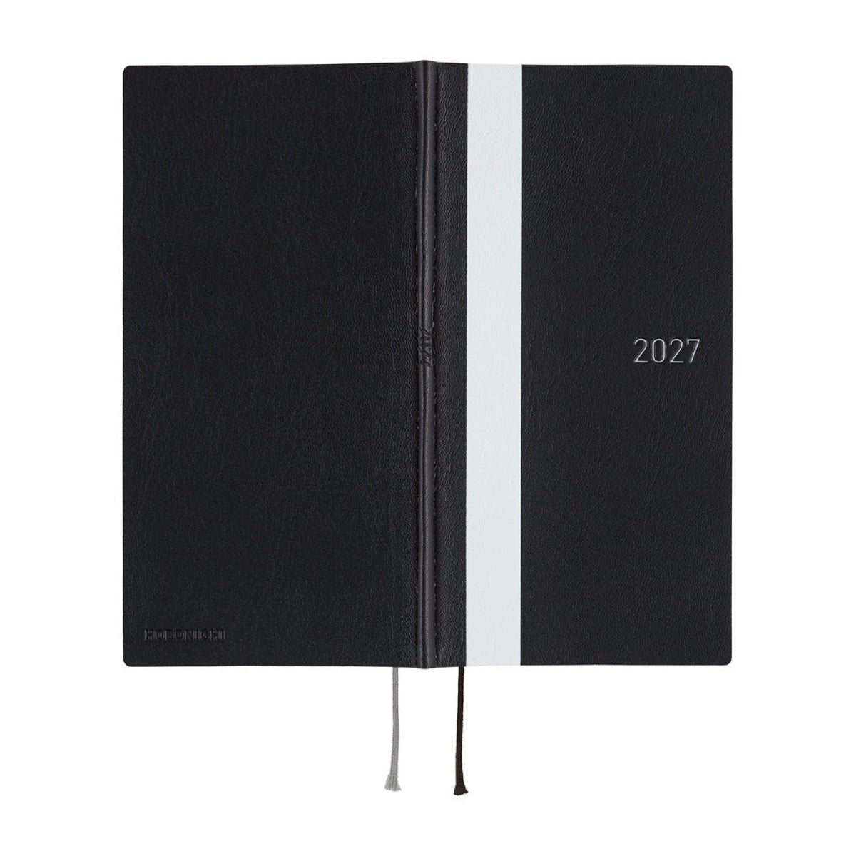 Hobonichi 2027 Soft Cover English Book - White Line: Black - Tall & Slim (Weeks - January Start) - Pen Boutique Ltd