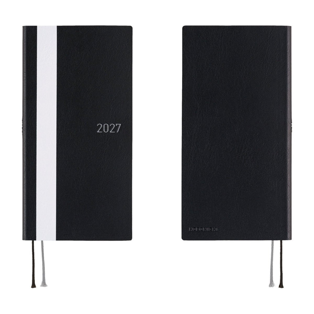 Hobonichi 2027 Soft Cover English Book - White Line: Black - Tall & Slim (Weeks - January Start) - Pen Boutique Ltd