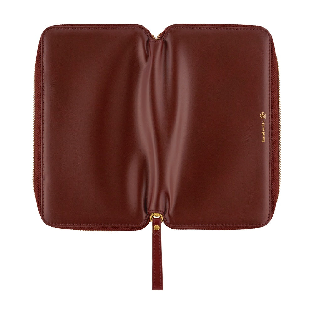 Hobonichi Cover - Single Color: Amarone - Tall & Slim - Zipper Closure WEEKS cover-Pen Boutique Ltd