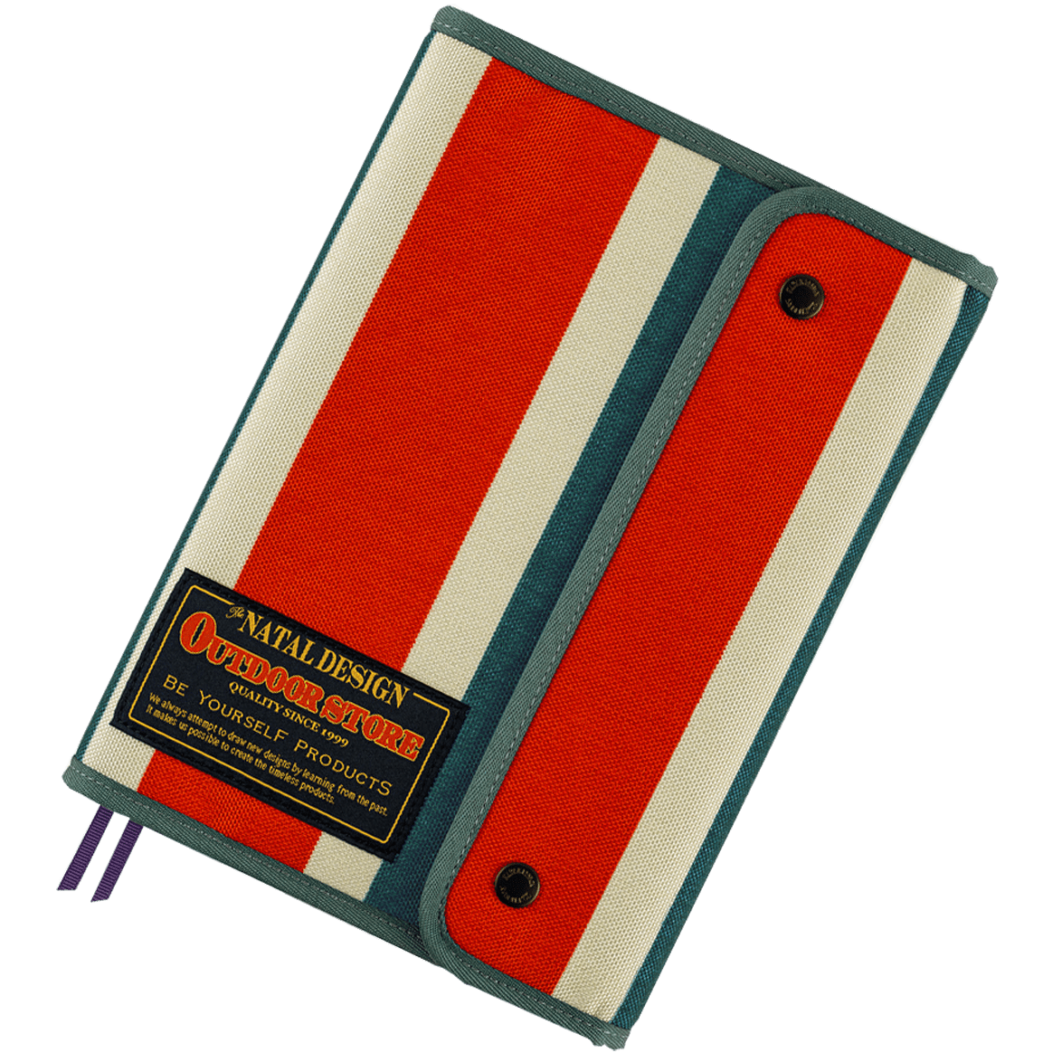 Hobonichi 2027 Cousin Cover - Natal Design: Hello New Day! (Retro Stripe) - A5 - Pen Boutique Ltd
