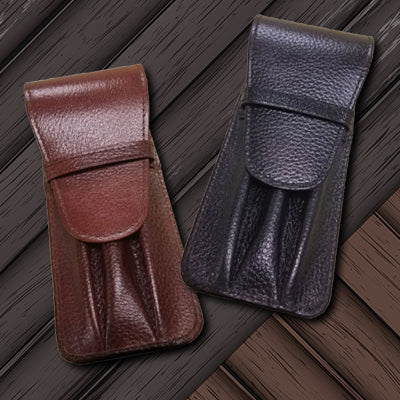 Yak Leather Three Pen Pouches