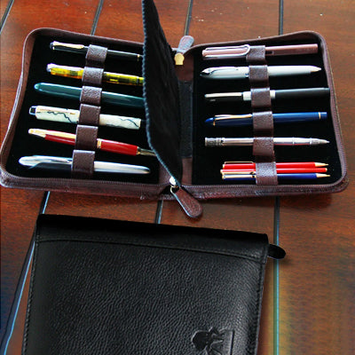 Yak Leather 12 Pen Cases