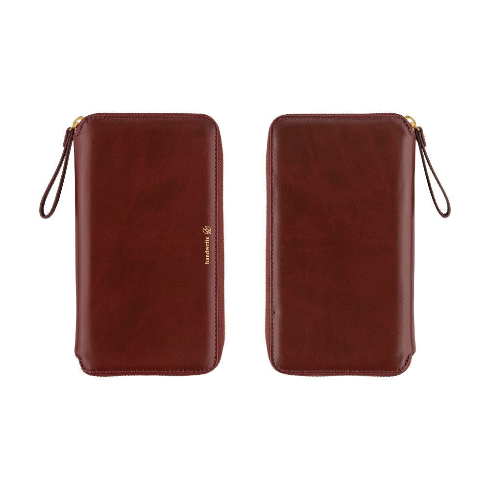 Hobonichi Cover - Single Color: Amarone - Tall & Slim - Zipper Closure WEEKS cover-Pen Boutique Ltd