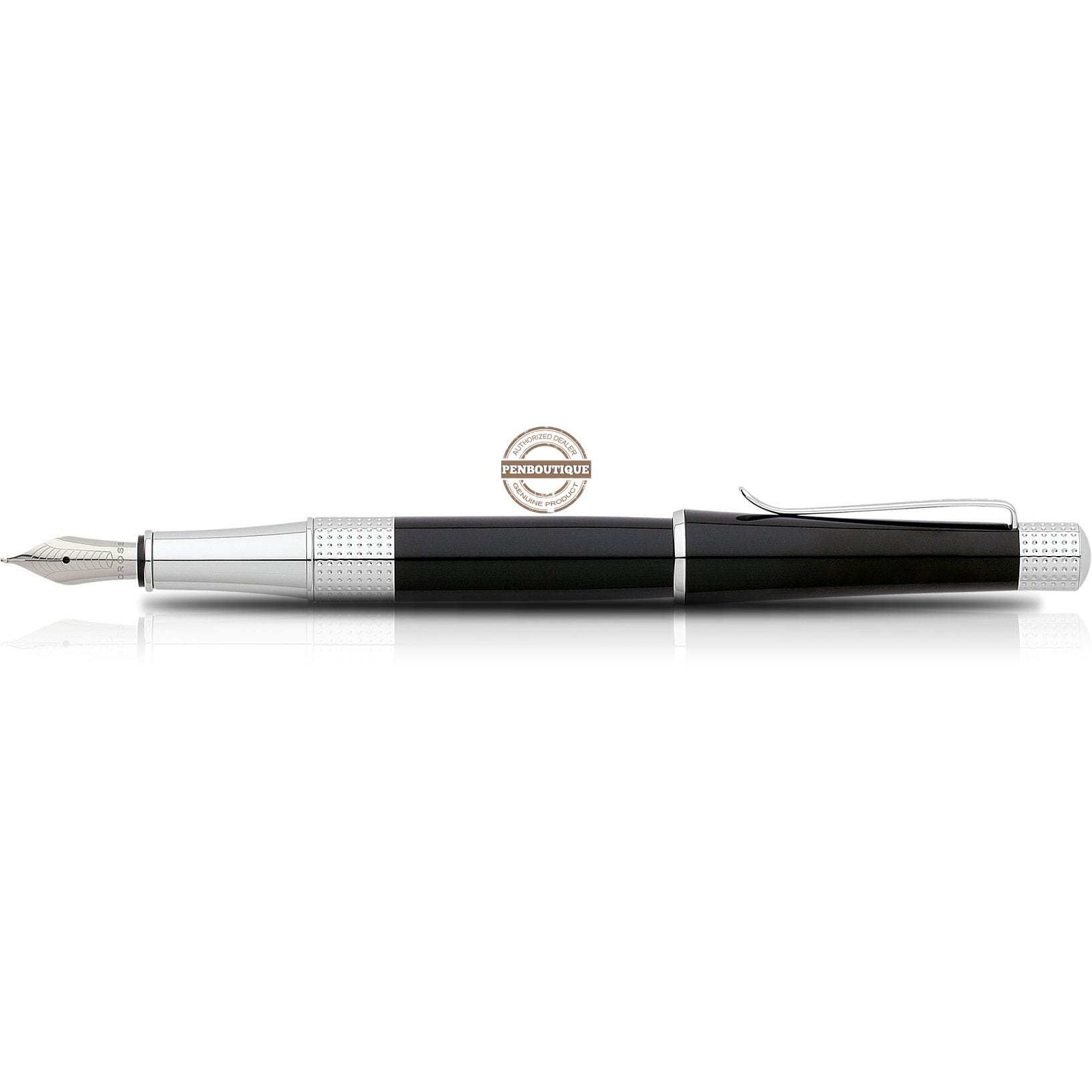 Cross Beverly Fountain Pen - Black Lacquer - Medium-Pen Boutique Ltd
