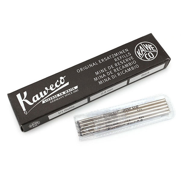 Kaweco Soul D1 Black 0.8 Fine Refill - 5 pcs-Pen Boutique Ltd