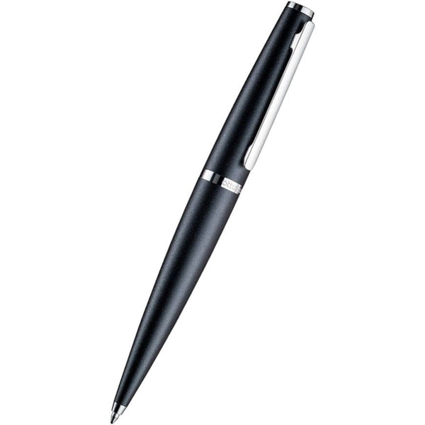 Otto Hutt Design 6 Ballpoint Pen - Platinum Trim - Shiny Black-Pen Boutique Ltd