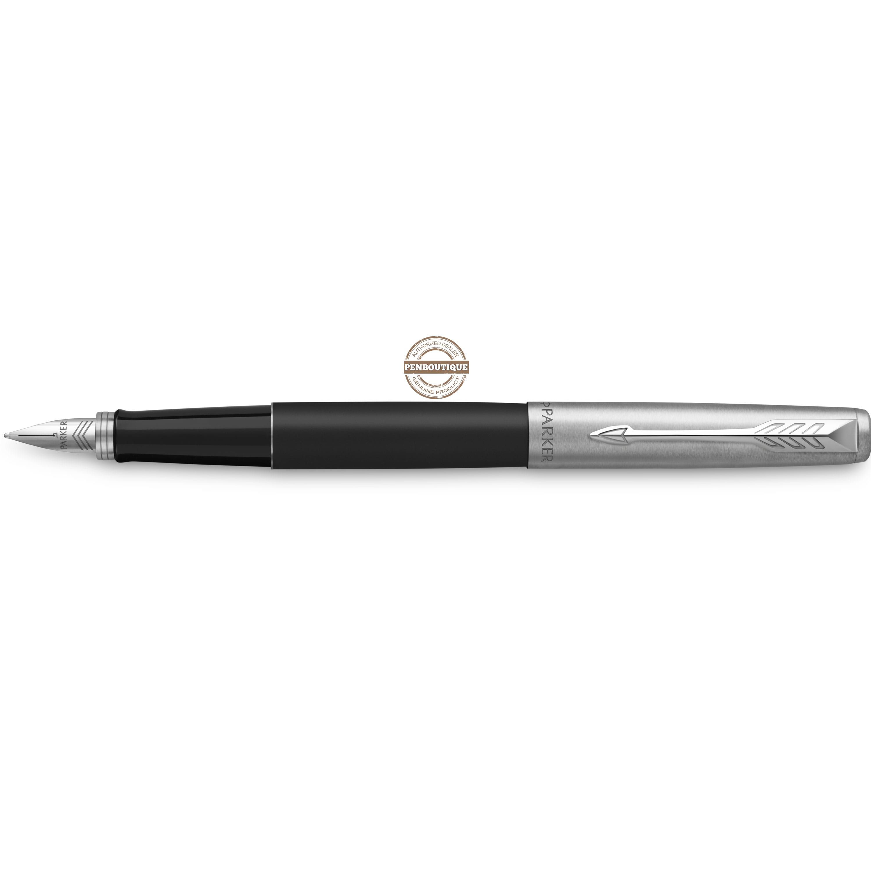 Parker Jotter Fountain Pen - Chrome Trim - Bond Street Black-Pen Boutique Ltd