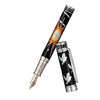 David Oscarson Alfred Bernhard Nobel Fountain Pen - Black Silver w/ Black Barrel-Pen Boutique Ltd