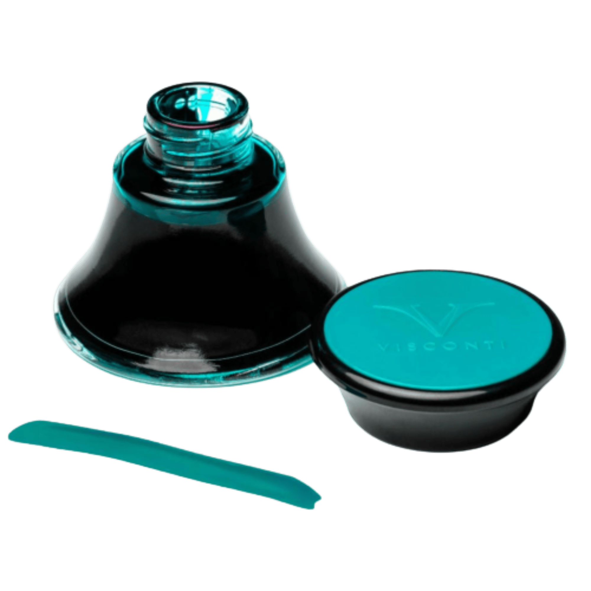 Encrier En Verre Visconti Noir 50 Ml - Avec Système Anti-Gaspillage - Pour Stylo Plume