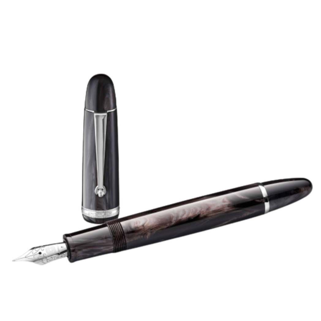 Penlux Masterpiece Grande Fountain Pen - Black Wave-Pen Boutique Ltd