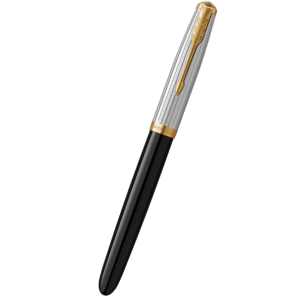 Parker 51 Fountain Pen - Premium Black - Gold Trim-Pen Boutique Ltd