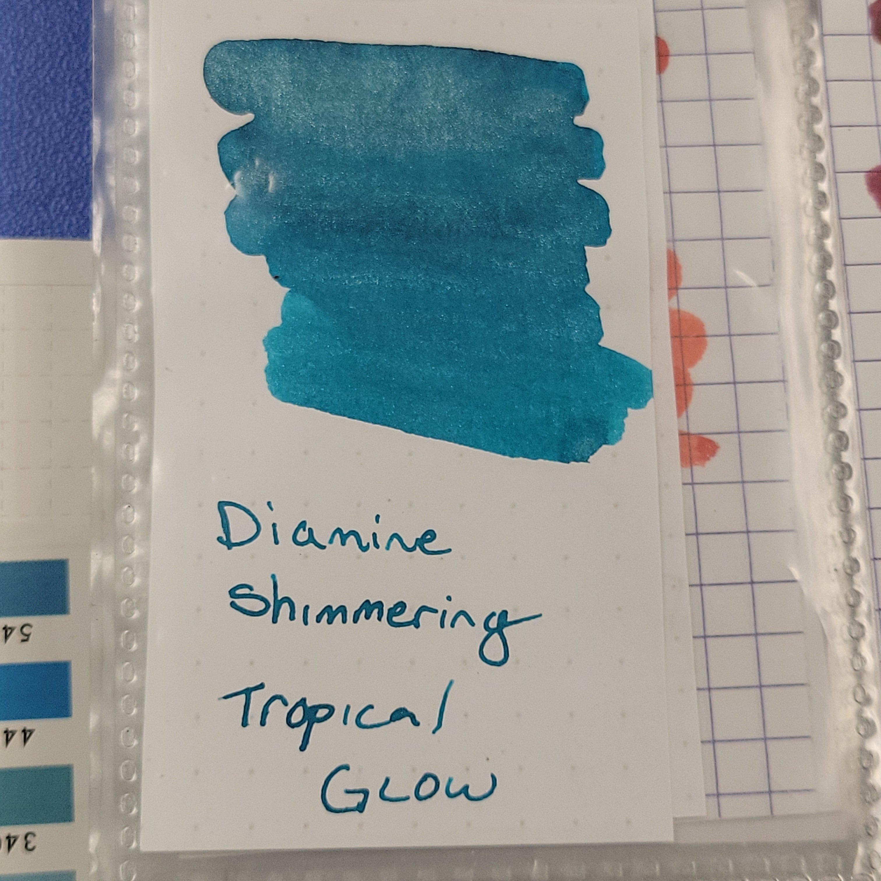 Diamine Shimmer Ink 50 ml Tropical Glow - Silver shimmer-Pen Boutique Ltd
