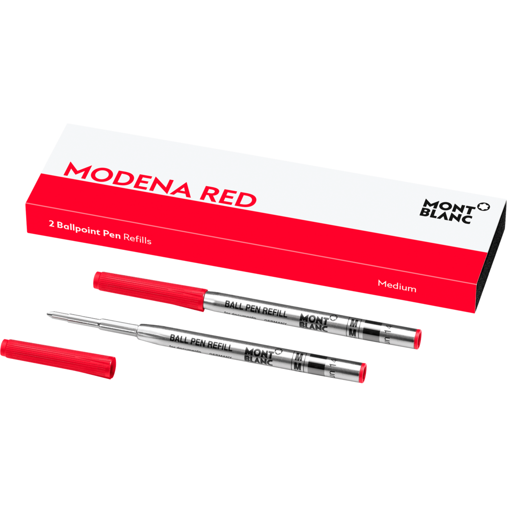 Montblanc Ballpoint Refill - Modena Red - Medium (2 Per Pack)-Pen Boutique Ltd