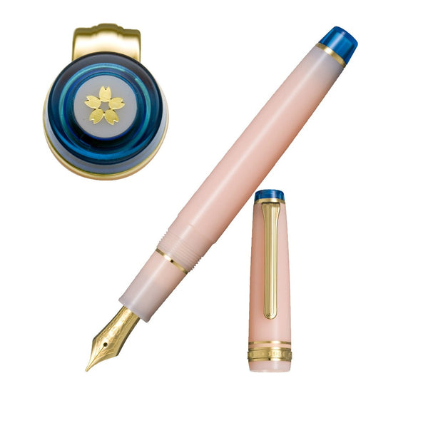 Sailor Professional Gear Slim Manyo Fountain Pen Set - Special Edition - Orange - Cherry Blossoms-Pen Boutique Ltd
