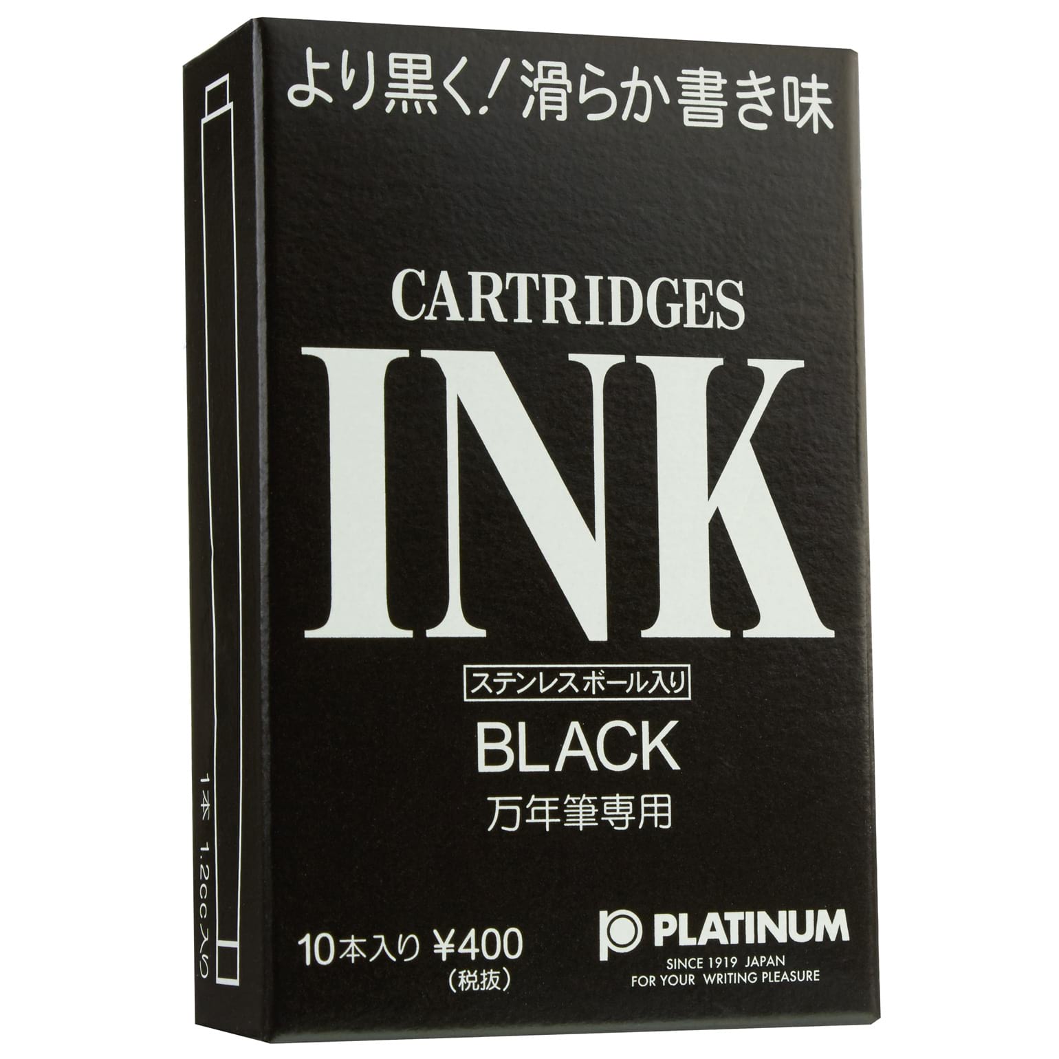 Platinum Black Ink Cartridges 10/box-Pen Boutique Ltd