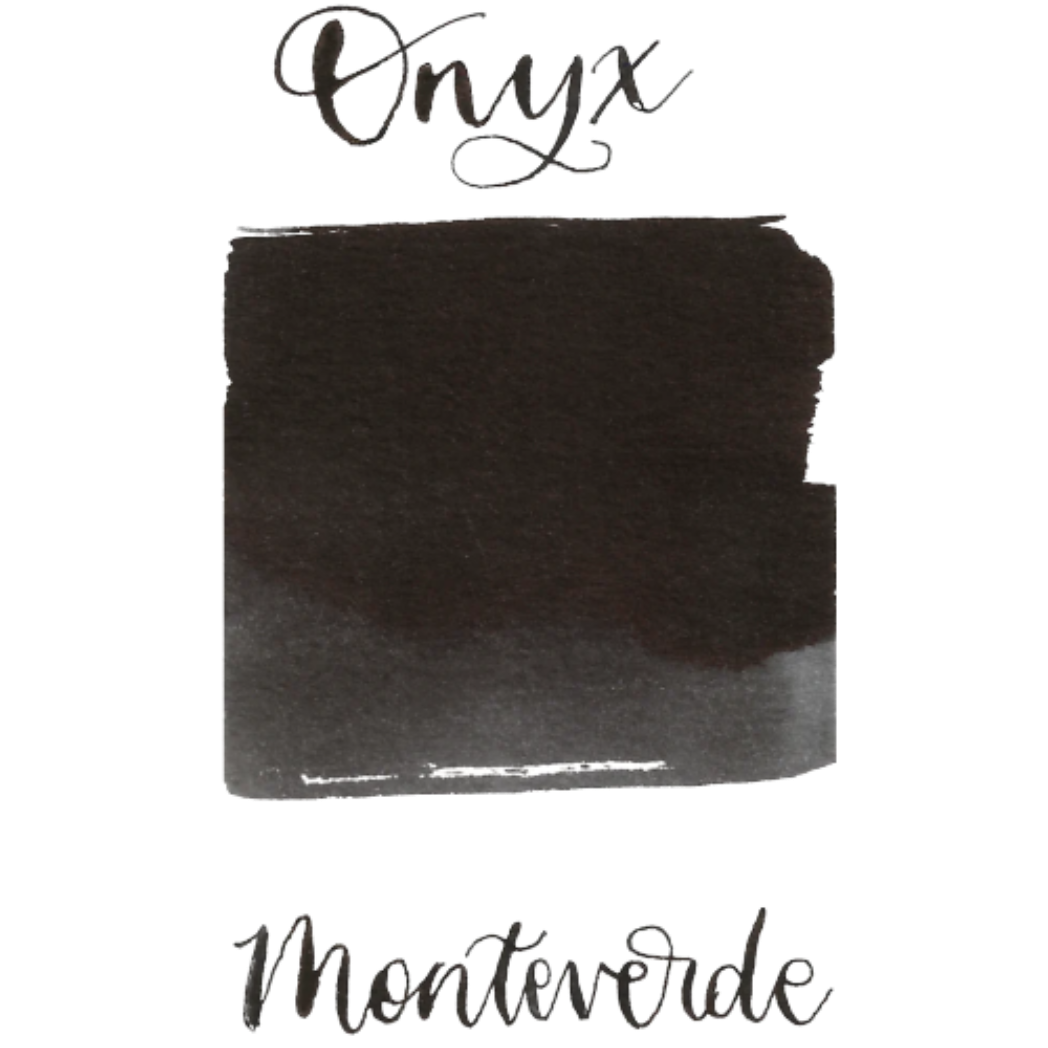 Monteverde Gemstone Ink Bottle - Onyx - 90ml-Pen Boutique Ltd