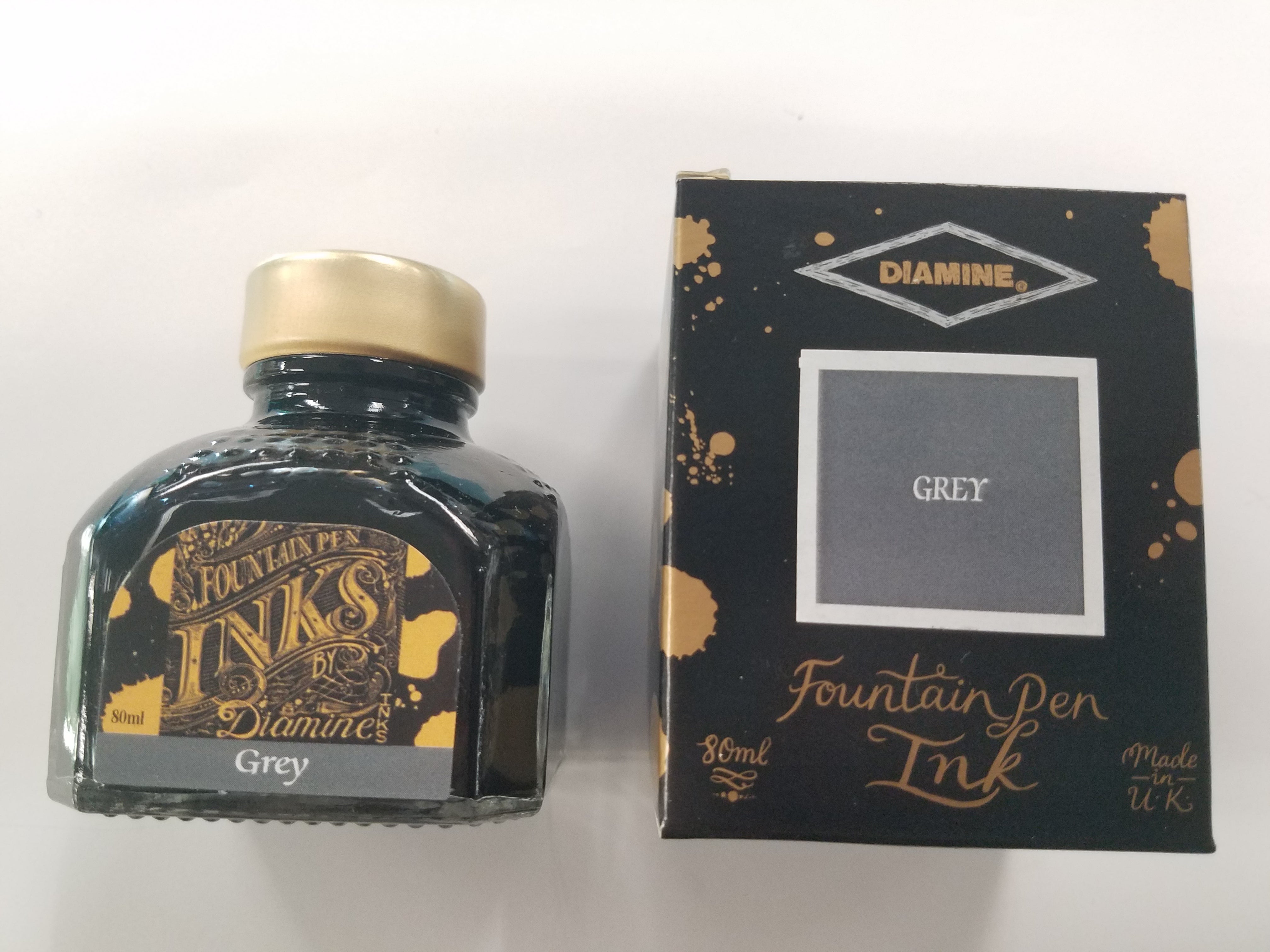 Diamine Grey Ink Bottle - 80 ml-Pen Boutique Ltd