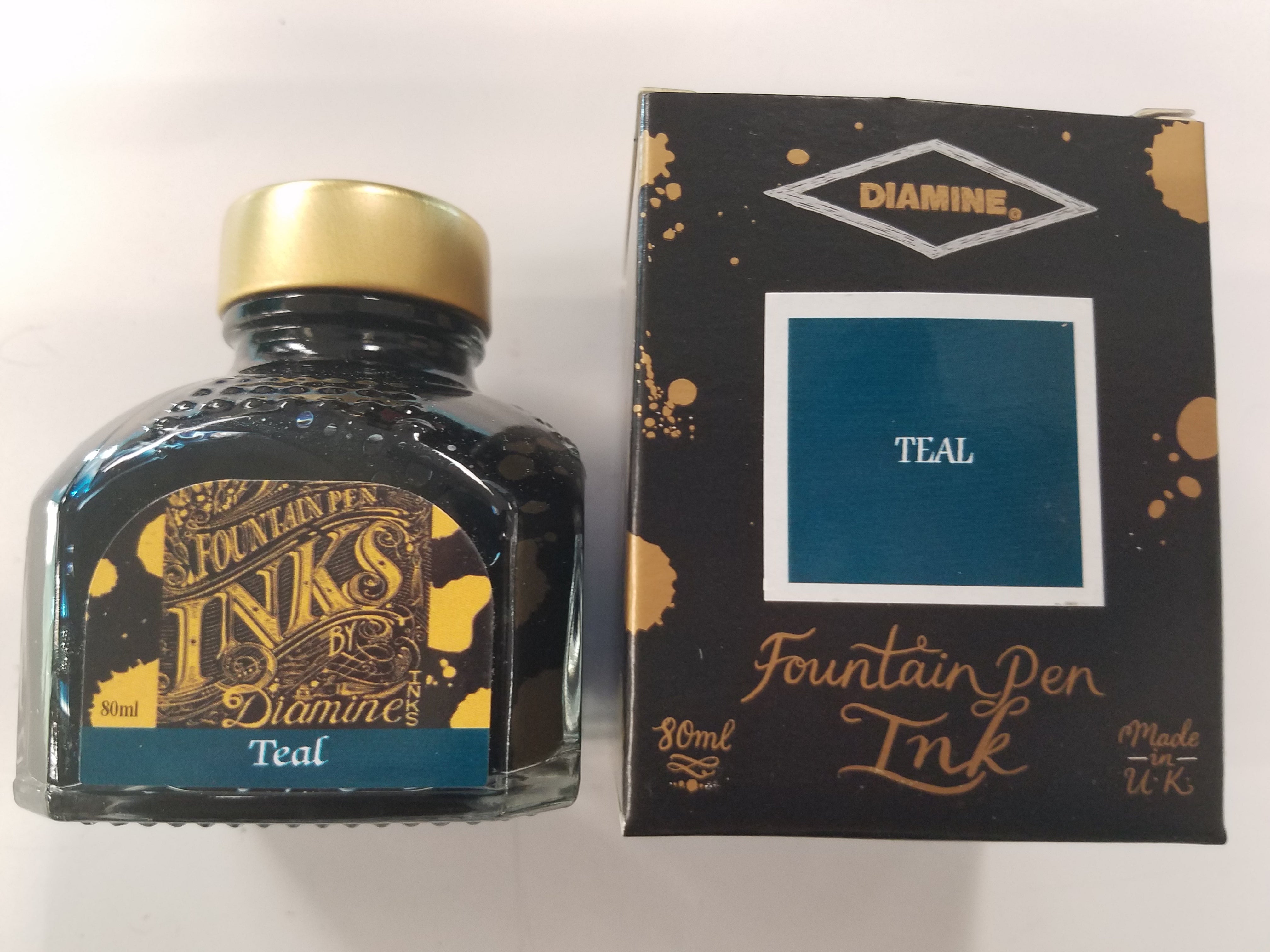 Diamine Teal Ink Bottle - 80 ml-Pen Boutique Ltd