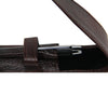 Yak Leather Premium Leather One Pen Pouch with Flap Brown-Pen Boutique Ltd