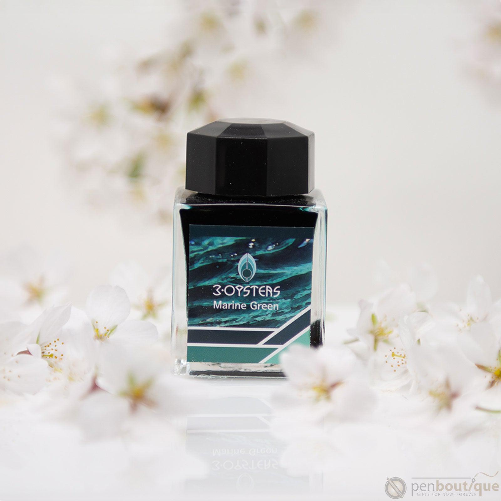 3 Oysters Ink Bottle - Delicious - Marine Green-Refill - Bottled Ink-Pen Boutique Ltd