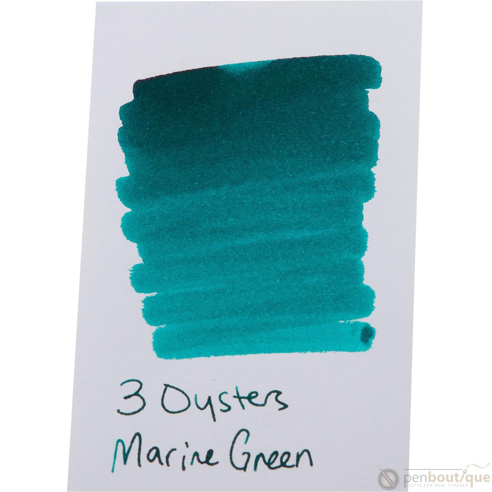 3 Oysters Ink Bottle - Delicious - Marine Green-Refill - Bottled Ink-Pen Boutique Ltd