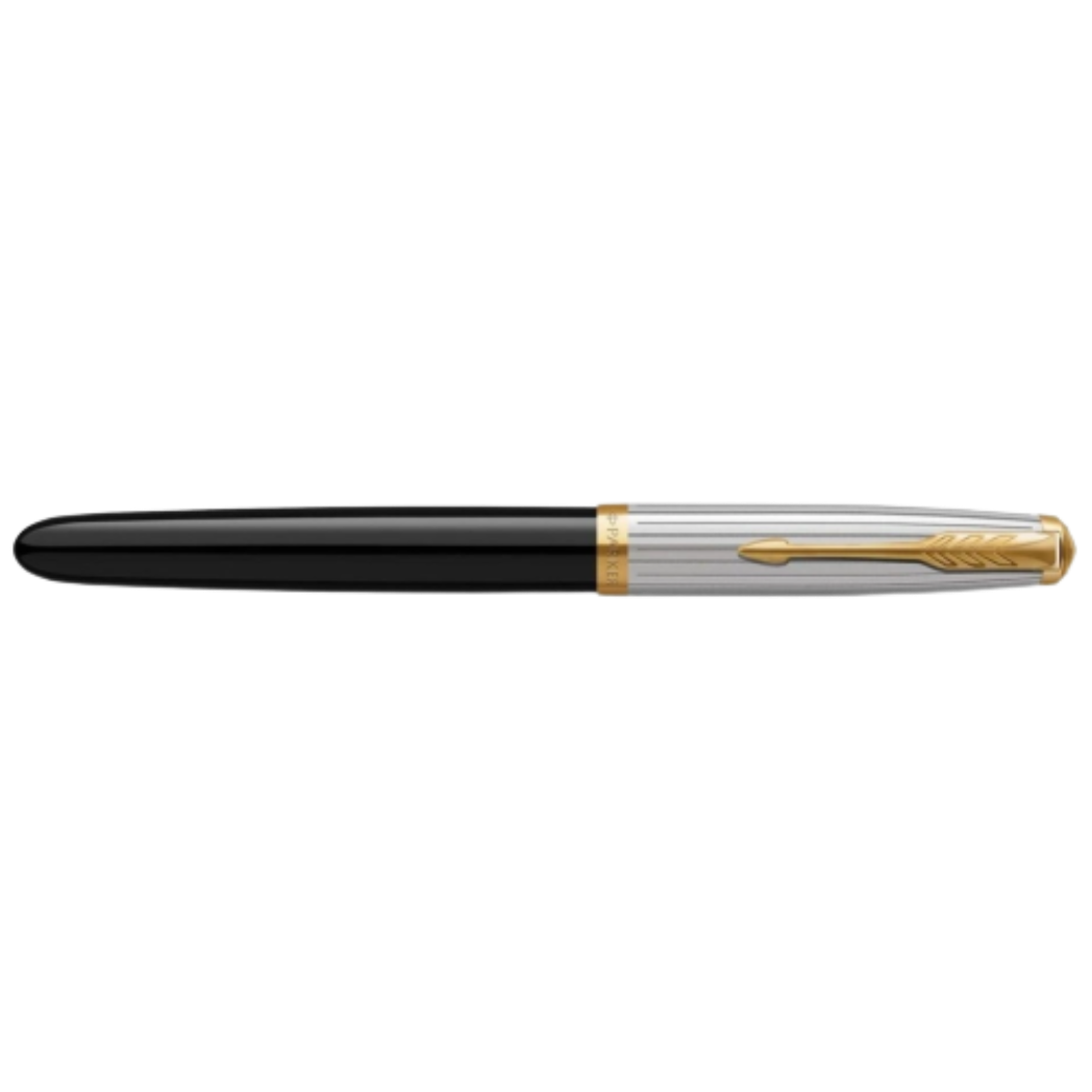 Parker 51 Fountain Pen - Premium Black - Gold Trim-Pen Boutique Ltd