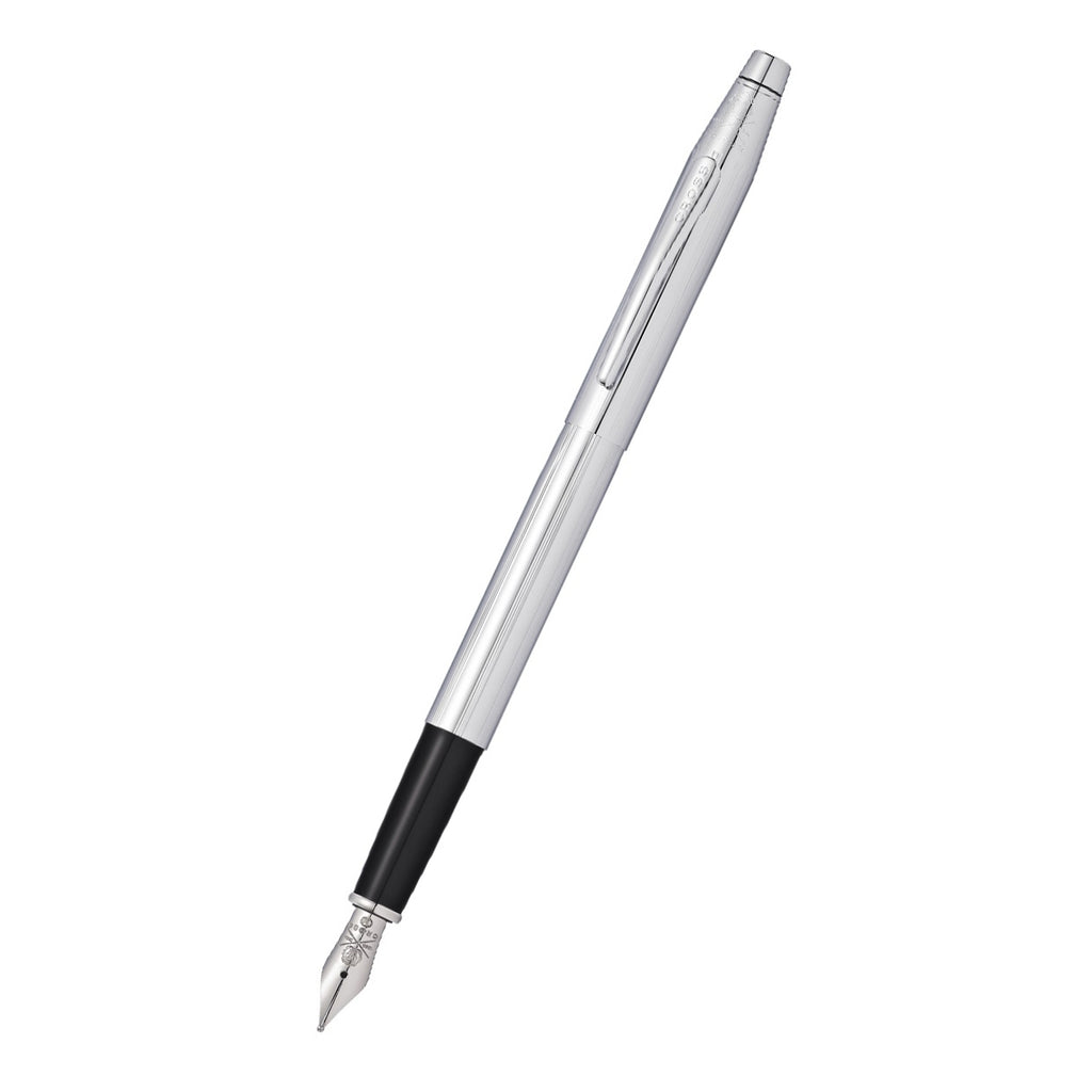 Cross Classic Century Lustrous Chrome Fountain Pen-Pen Boutique Ltd