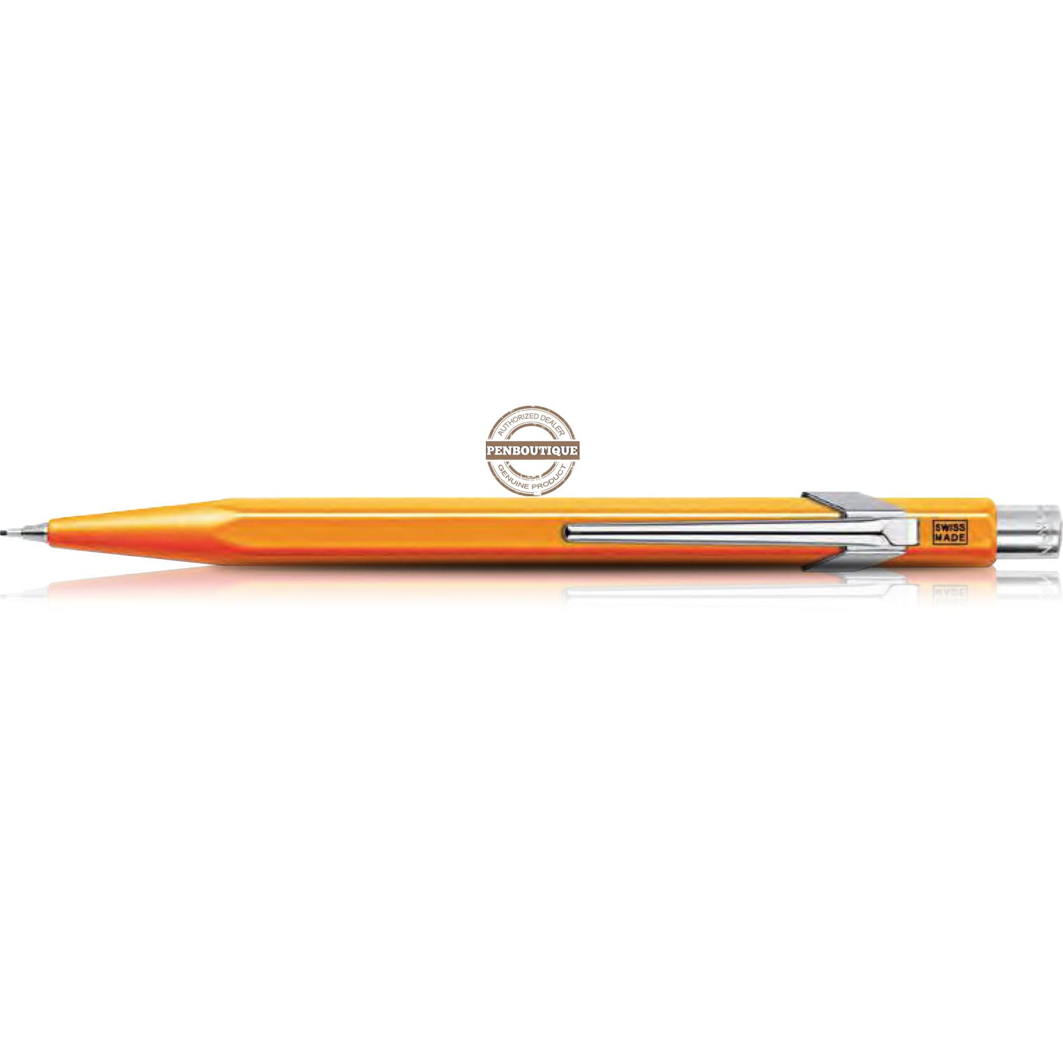 Caran d'Ache 844 Mechanical Pencil - Fluorescent Orange - 0.7mm-Pen Boutique Ltd
