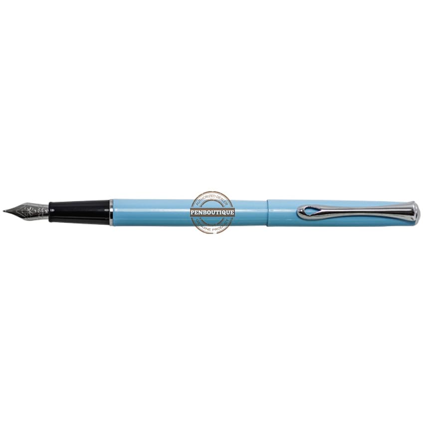 Diplomat Traveller Fountain Pen - Lumi Light Blue - Medium-Pen Boutique Ltd