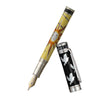David Oscarson Alfred Bernhard Nobel Fountain Pen - Black Silver w/ Yellow Barrel-Pen Boutique Ltd