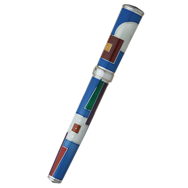 David Oscarson 15th Anniversary/American Art Deco Fountain Pen -Translucent Sapphire-Pen Boutique Ltd