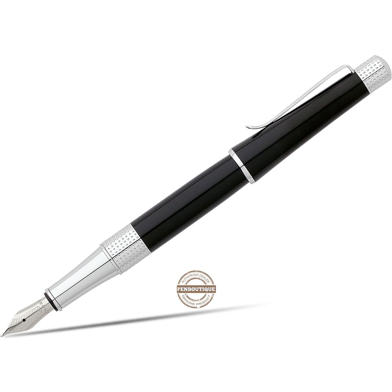 Cross Beverly Fountain Pen - Black Lacquer - Medium-Pen Boutique Ltd
