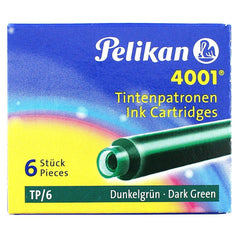 Pelikan 4001 TP6 Dark Green Std. Intl. Short Ink Cartridges-Pen Boutique Ltd