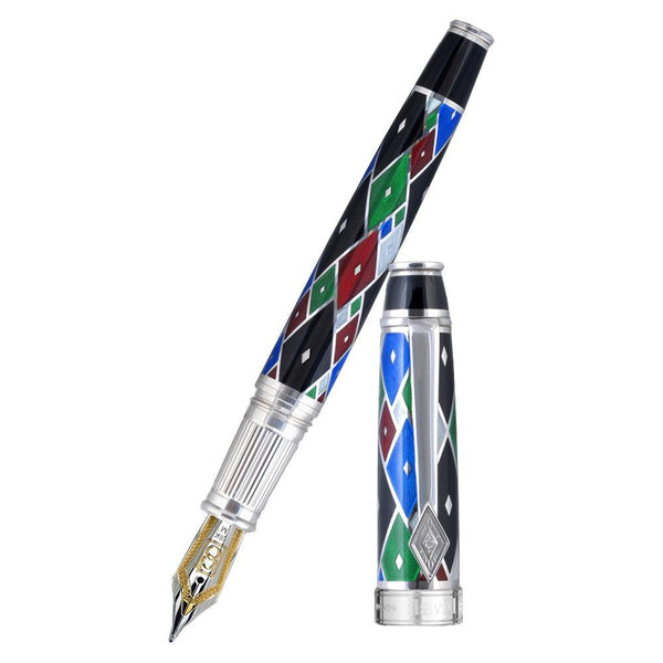 David Oscarson Harlequin Fountain Pen - Opaque Black/Onyx-Pen Boutique Ltd