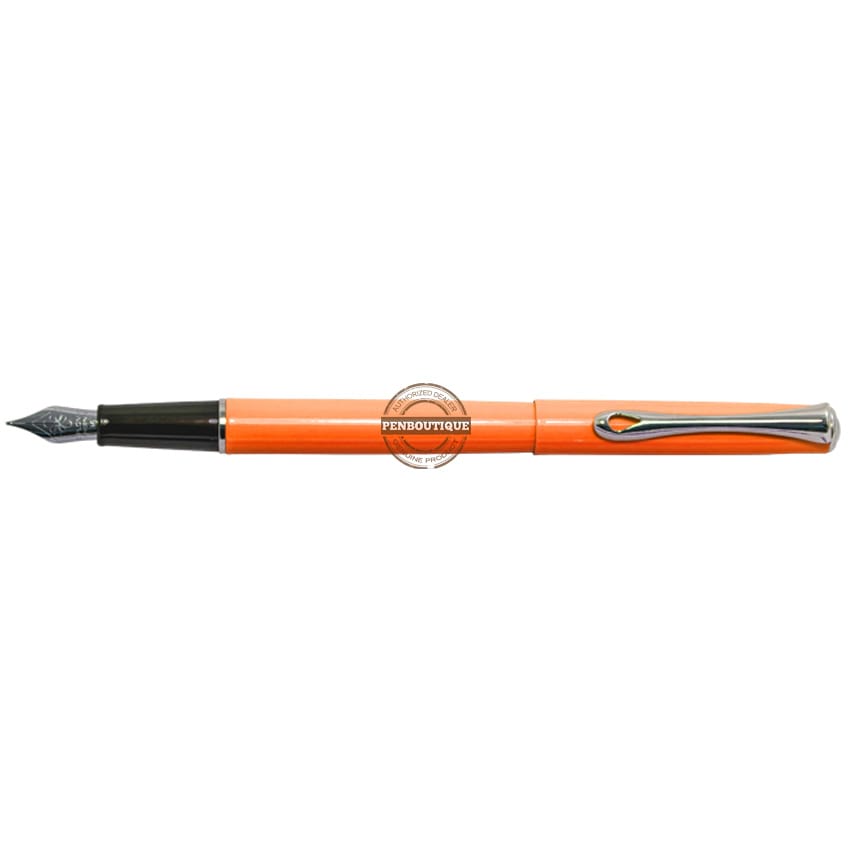 Diplomat Traveller Fountain Pen - Lumi Orange - Medium-Pen Boutique Ltd