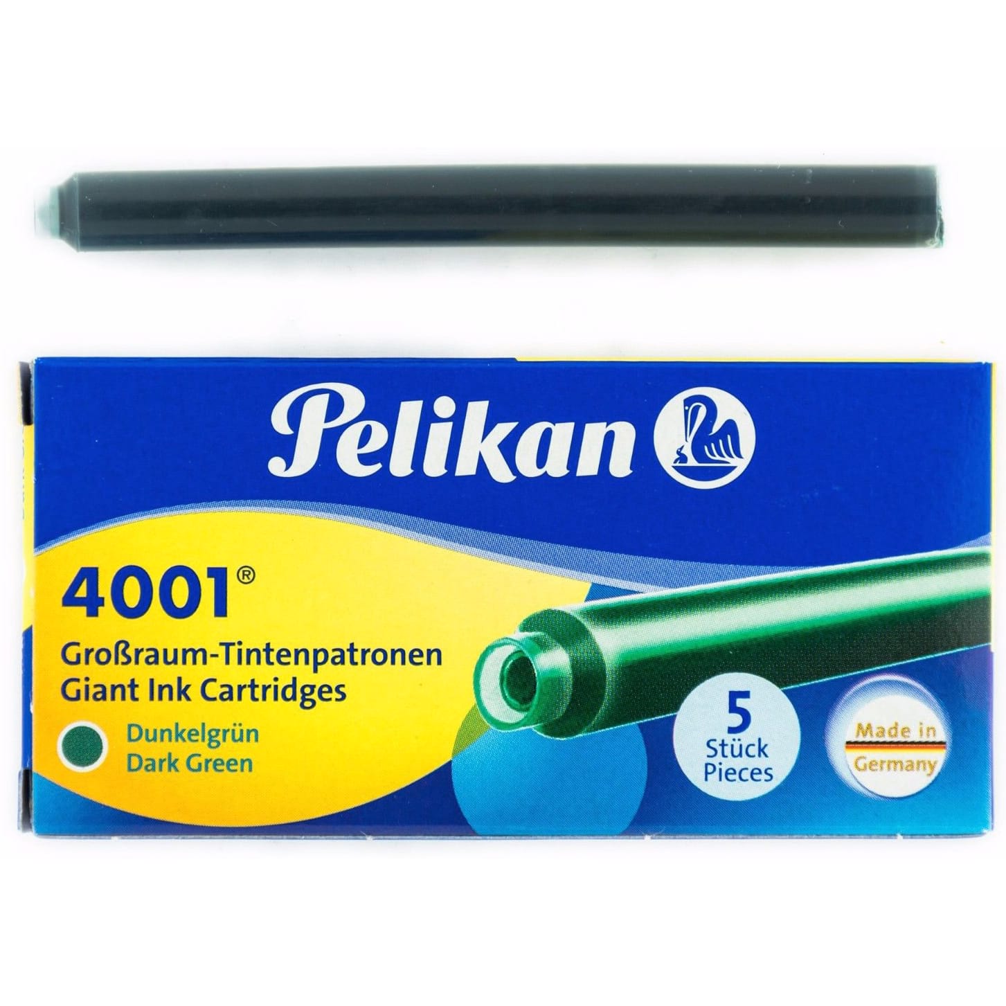 Pelikan GTP/5 Dark Green Long Ink Cartridges - 5/box-Pen Boutique Ltd