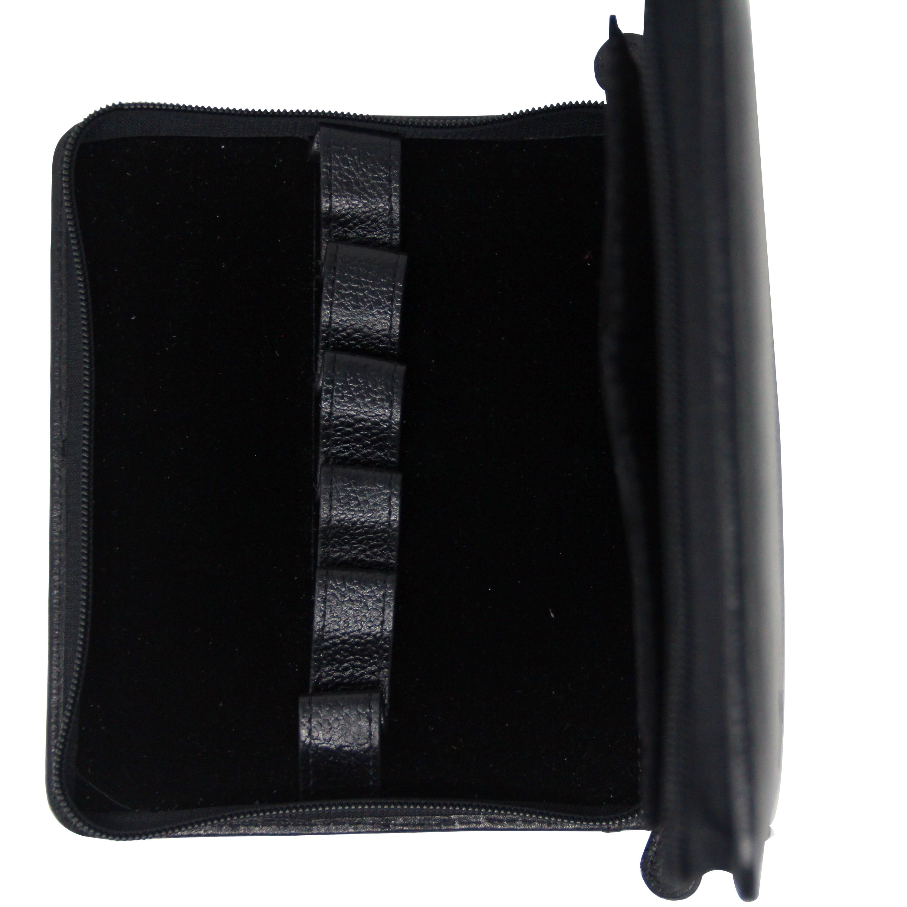 Yak Leather Premium Leather 12 Pen Case Black-Pen Boutique Ltd