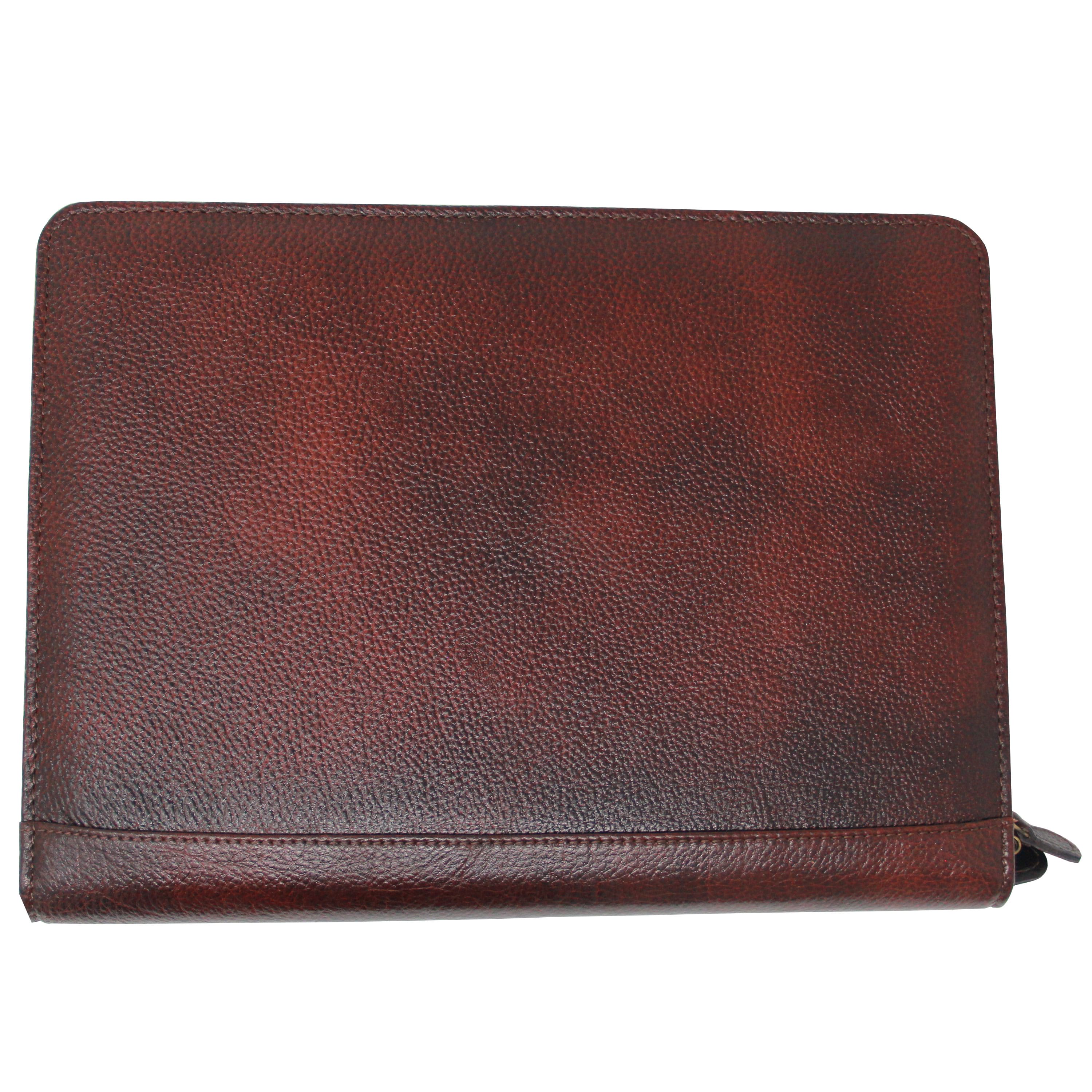 Yak Leather Premium Leather 24 Pen Case Brown-Pen Boutique Ltd