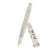David Oscarson Tree of Life Fountain Pen - White with Orange and Green-Pen Boutique Ltd