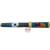 David Oscarson 15th Anniversary/American Art Deco Fountain Pen - Translucent Teal with Multi-colored & Gold Vermeil-Pen Boutique Ltd