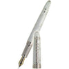 David Oscarson Winter Fountain Pen - Limited Edition - Rhodium Trim - White-Pen Boutique Ltd